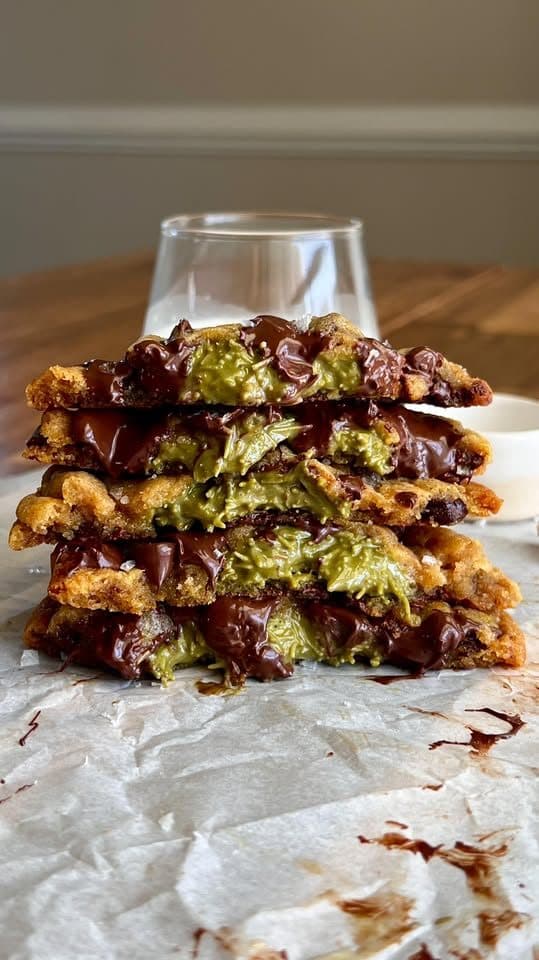 Brown Butter Dubai Chocolate Chip Cookies