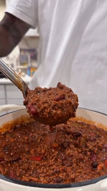Chili with Charcuterie Board