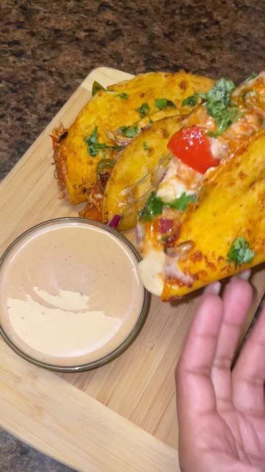 Cheesy Chicken Tacos