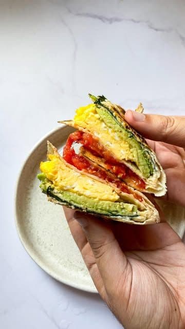 Folded Tortilla Chicken Wrap
