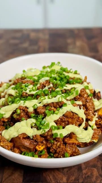 High-Protein Beef & Sweet Potato Bowls with Creamy Avocado Sauce