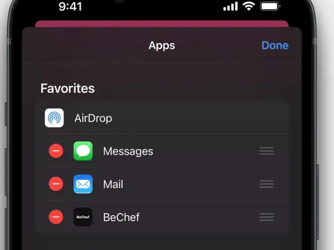 Click done top left